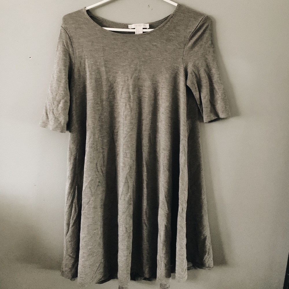 ☆ Forever21 Gray Flounce Dress ☆